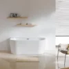 Cadă MANHATTAN din acril, freestanding, de perete, 170x80cm -alb lucios