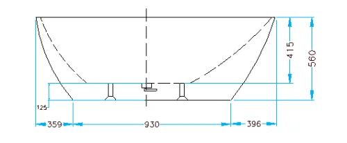 Cadă SILK din acril, freestanding, de mijloc - imagine 5