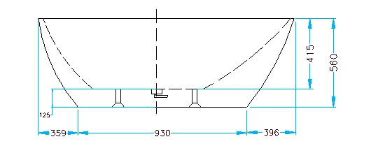 Cadă SILK din acril, freestanding, de mijloc - imagine 3