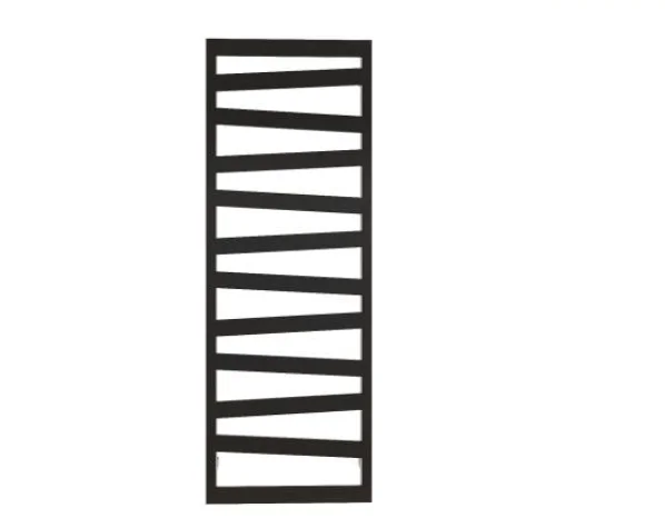 Calorifer portprosop DIAGONAL BLACK 1200x500mm - negru mat