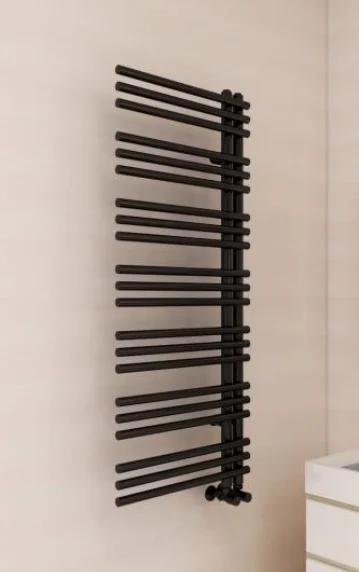 Calorifer portprosop LINEAR BLACK 1250x500mm - negru mat