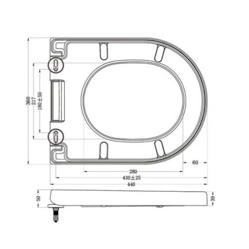 Capac WC INDIANA SoftClose, QuickRelease - alb (compatibil cu 102BR) - imagine 2