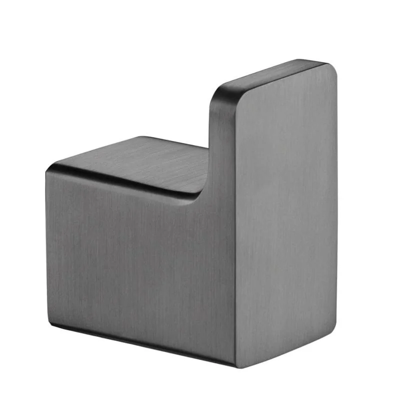 Cuier de perete MONO, finisaj grafit periat, din oțel inoxidabil - 25x35 mm