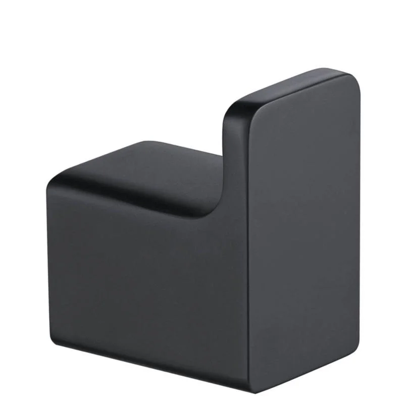 Cuier de perete MONO, negru mat, din oțel inoxidabil - 25x35 mm