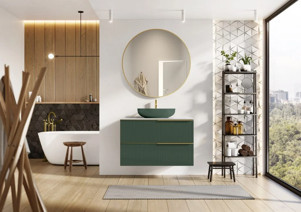 Dulap de baie cu 2 sertare - Monterey Glass - imagine 8