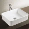 Lavoar dreptunghiular PLACA, din porțelan, montaj pe blat 48X37cm - alb