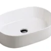 Lavoar oval DAYTON, din porțelan, montaj pe blat, 56x36,5cm - alb