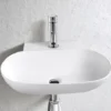 Lavoar oval DETROIT, cu montaj pe perete 56x36,5cm - Alb