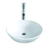 Lavoar rotund NEW YORK, din porțelan, montaj pe blat 45,5cm - alb