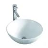 Lavoar rotund ORLANDO, din porțelan, montaj pe blat, 40cm - alb