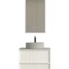 Mobilier de baie suspendat SAVONA 60 cm, alb mat, 2 sertare Soft-Close