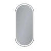 Oglindă LED cu dezaburire, cu ramă de aluminiu, negru, 40x90cm