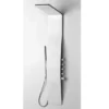 Panou de duș ASPEN, aluminiu 146,5x23,2x51,8cm - alb mat cu marginea neagră