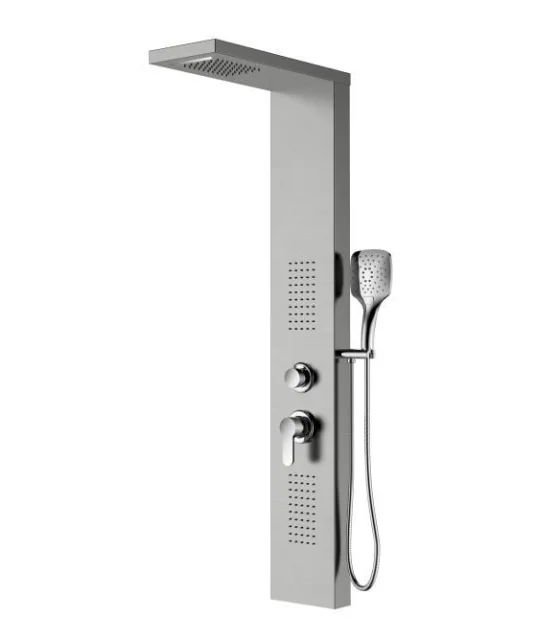 Panou de duș COLUMBIA, din oțel inoxidabil 130x20x50cm - inox periat