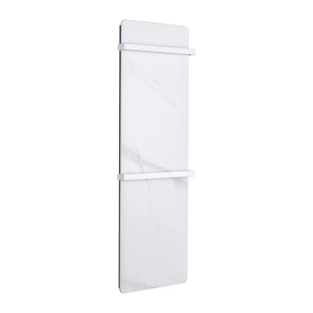 Radiator electric portprosop STONELINE, 900 × 300 mm, efect piatră albă, 105 W
