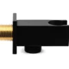 Suport pară de duș BLACKFIELD, cu conector pentru furtunul de duș - negru