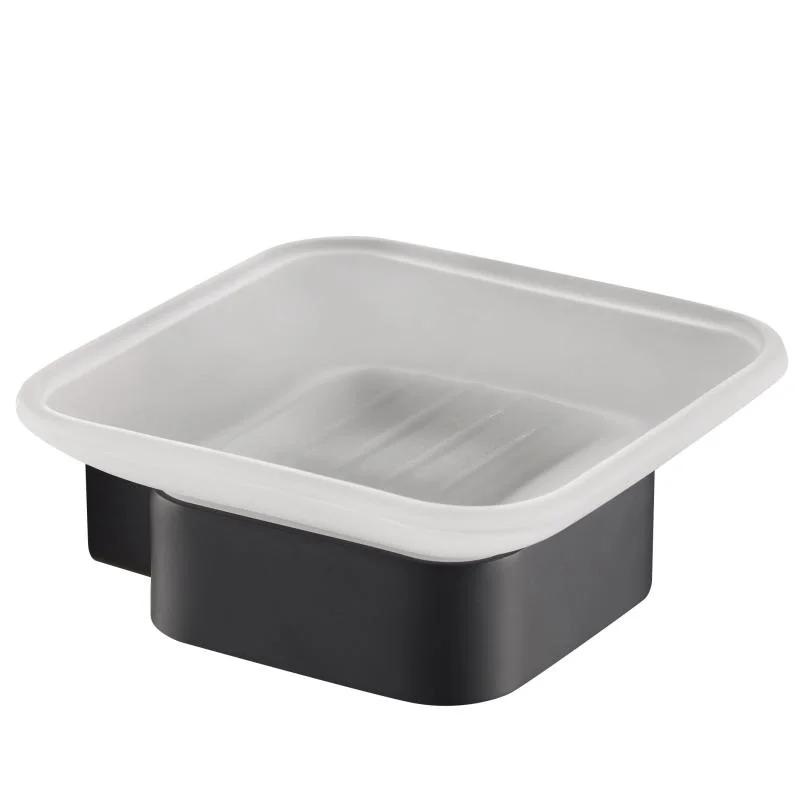 Suport săpun negru mat MONO - oțel inoxidabil, 25×35 mm