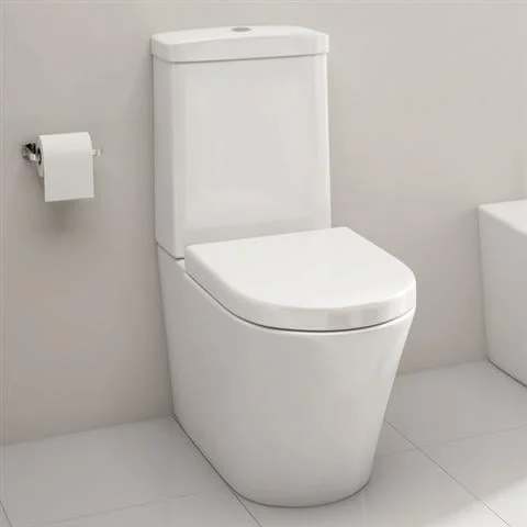 Vas WC INDIANA Rimless, Stativ, cu Rezervor Inclus - Alb Lucios (2BOX) - imagine 2