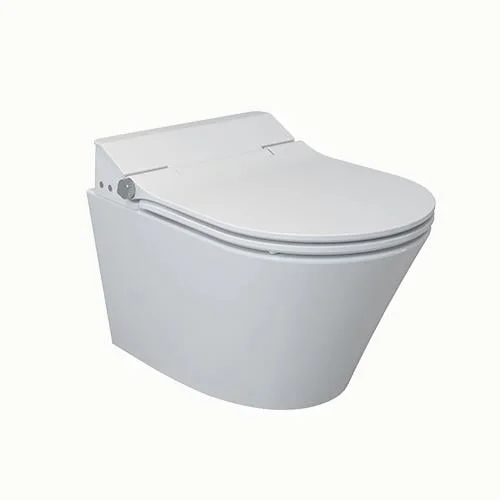 Vas WC INDIANA Rimless, Suspendat, cu Capac Inteligent - Alb Lucios (2BOX)