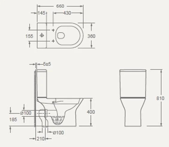 Vas WC VERMONT Rimless, Stativ, cu Rezervor Inclus - Alb Lucios (2BOX) - imagine 2