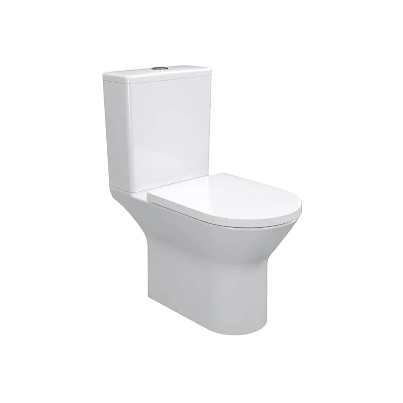 Vas WC VERMONT Rimless, Stativ, cu Rezervor Inclus - Alb Lucios (2BOX)