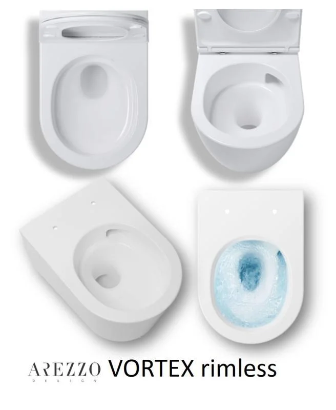 Vas WC Vortex, Rimless, Suspendat, KANSAS - Alb Lucios - imagine 3