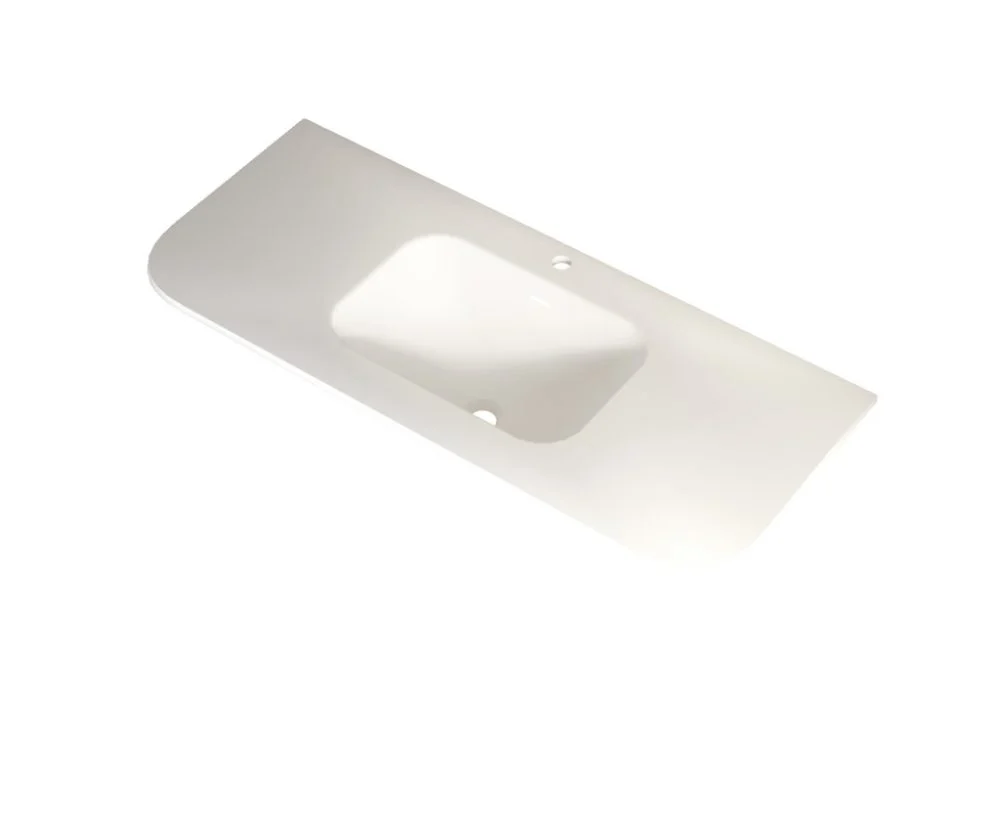 Lavoar SIERRA încastrabil solid surface - 120 cm - alb
