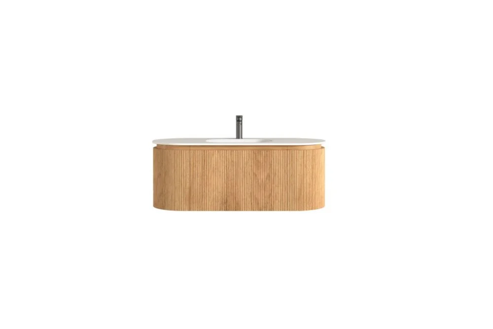 Mobilier SELINA oval cu lavoar din solid surface - 120